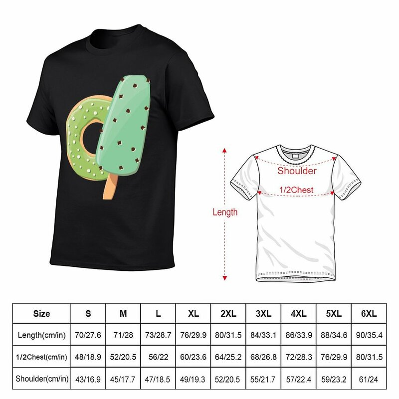 Ijs En Donuts 001 T-Shirt Vintage Kleding Douane Dieren Prinvoor Jongens Plus Size Tops Oversized T-Shirts Voor Mannen