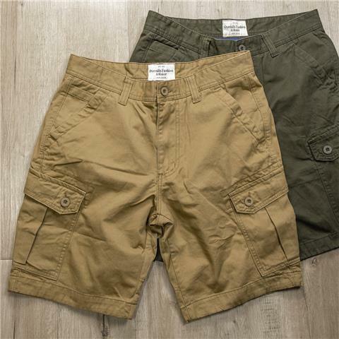 2023 Casual Shorts Men Thin Breath Cool Summer Pure Clothing Cotton Cargo Shorts Solid Color Male Fashion Clothes Bottoms U99