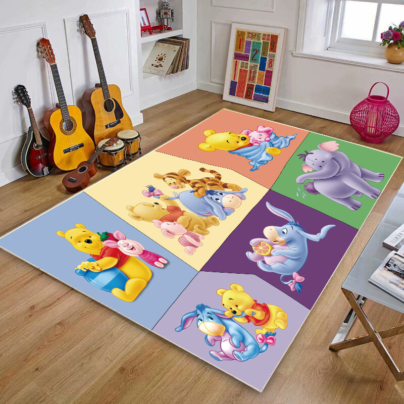 80x160cm Disney Winnie The Pooh Carpet Child Kids Non-slip Mat Living Room Carpet Kitchen Bathroom Rug Home Decor
