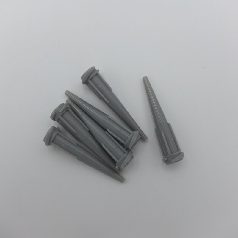 Puntas de dispensación de pegamento de aguja cónica, líquido cónico de plástico opaco de calibre 16, resina epoxi, flujo suave
