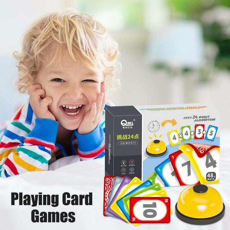 24 Points Math Flash Cards Kids Card Games Fun Math Formulas Cards Flash Cards Children Math Toys Family Party Table Board Games