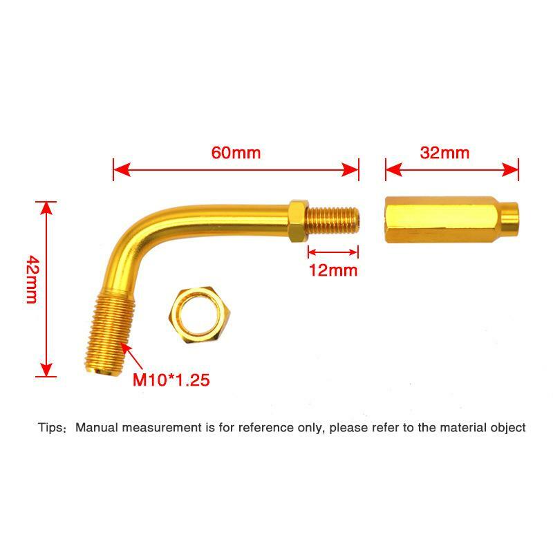 Motorcycle 90-degree Accelerator Throttle Cable Adjuster M10 Adjustable Throttle Cable Threaded Elbow Connector Accessories