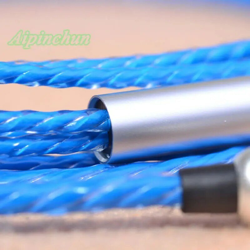 Aipinchun-DIY fone de ouvido Audio Cable Repair, fio OFC, cabo azul, 3,5mm, 3-Pole Jack, AA0232