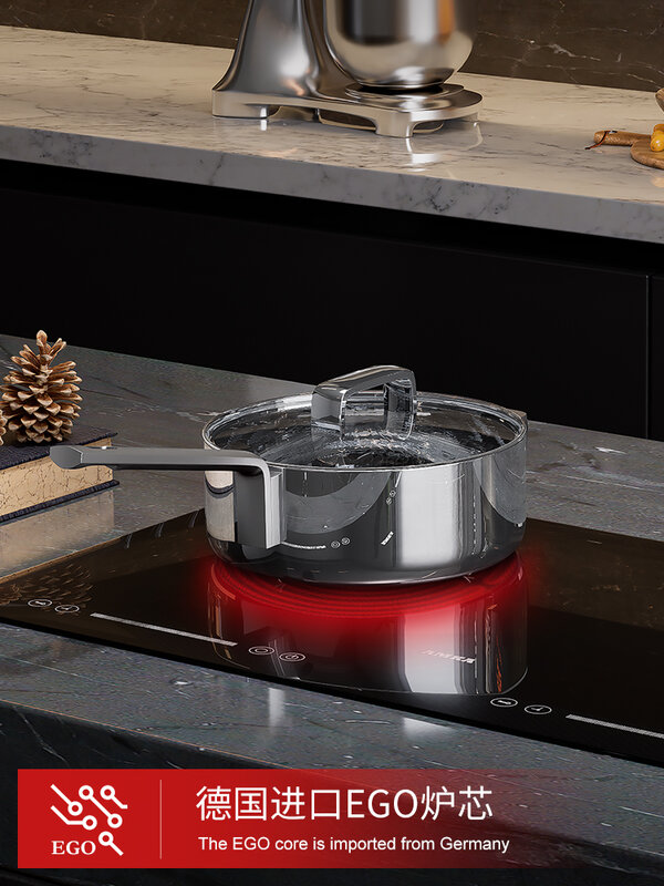 Embedded induction cooker, electric ceramic stove, integrated, household embedded double-head