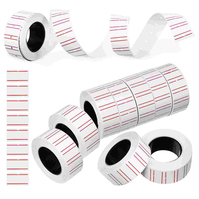 10 Rolls Signs for Retail Store Price Stickers Small Business White Labels Labeling Machines Tag Paper Digital