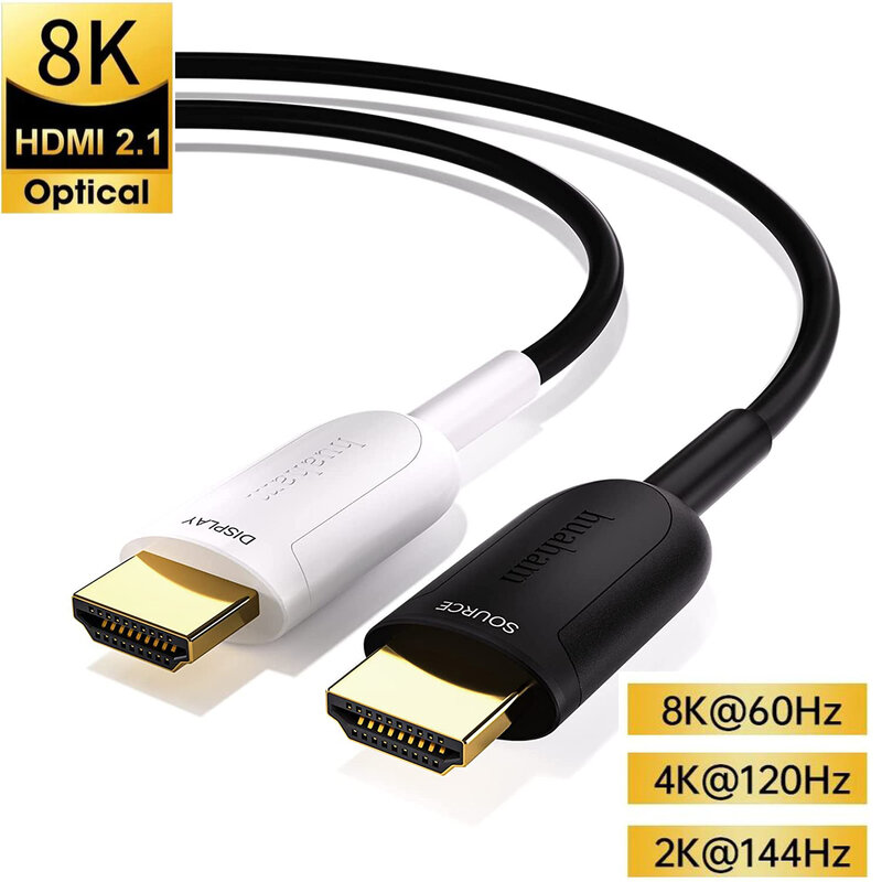 كابل الألياف البصرية HDMI ، HDR HDCP لصندوق التلفزيون عالي الدقة ، جهاز عرض عالي السرعة ، جهاز كمبيوتر فائق السرعة ، 48 جيجابايت في الثانية ، PS3 ، PS4