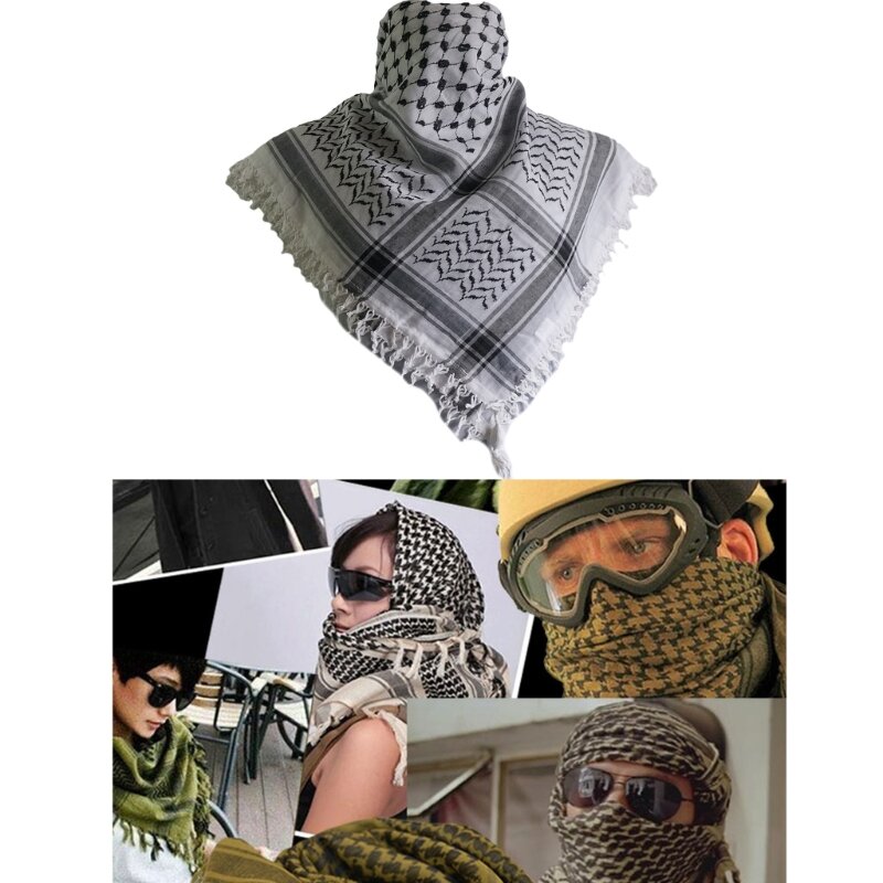 Религиозный платок куфия для взрослых, тюрбан с решетчатым узором, арабский шарф, уличный платок для мужчин, аксессуар для волос