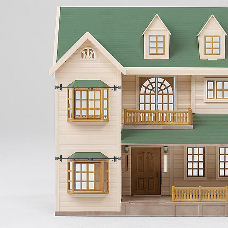 Barra de cortina en miniatura para casa de muñecas, accesorios de muebles, Mini riel de cortina, 1 Juego