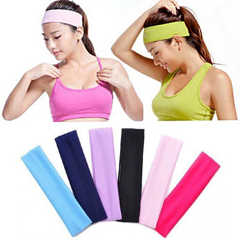 Elastic Sports Headbands para Mulheres, Bandas de Cabelo, Corrida, Fitness, Yoga, Stretch, Maquiagem, Acessórios para Cabelo, 2pcs