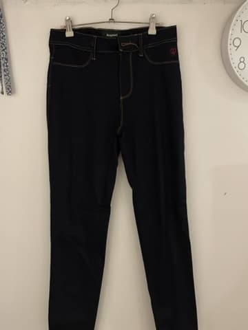 Jeans Casual feminino com Estamparia Bordada, Moda Espanhola, Comércio Exterior, Novo Produto, Original