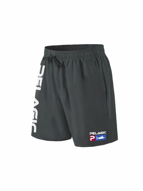 Summer Men's Beach Pants Breathable Mesh Fabric Pelagic Quarter Shorts Basketball Sweatpants Badminton Pants Tennis Shorts