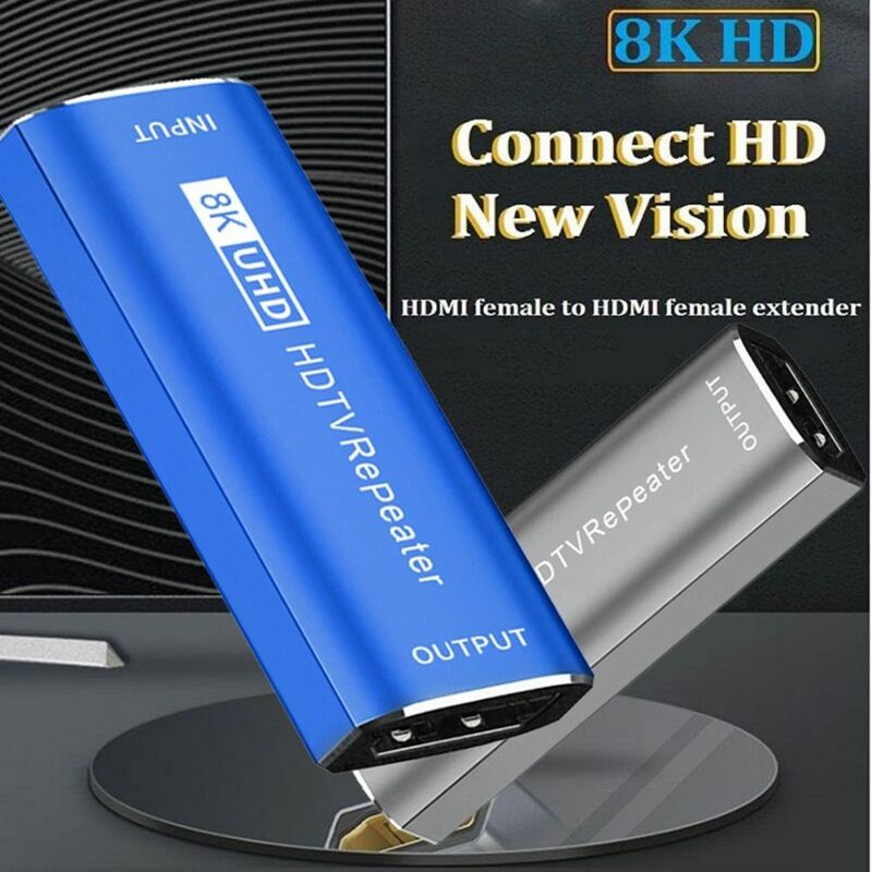 สาย HDMI 2.1อะแดปเตอร์หญิง30M 8K HDMI Repeater สัญญาณ Booster HDMI Extender