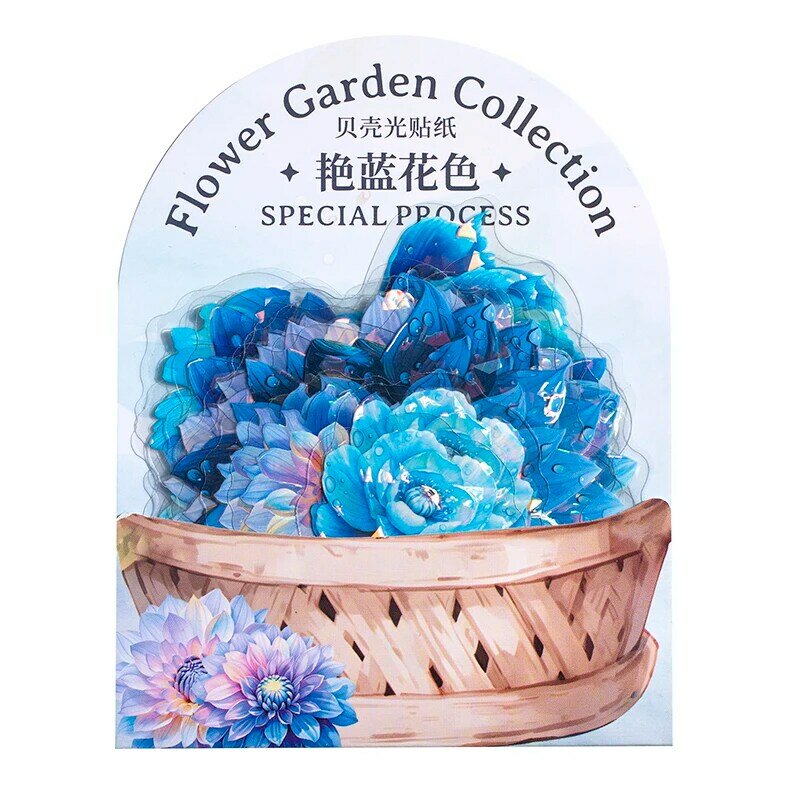 Marqueurs de série de collection de jardin de fleurs, autocollant l'horloge, 40% de décoration, 6 paquets/uno