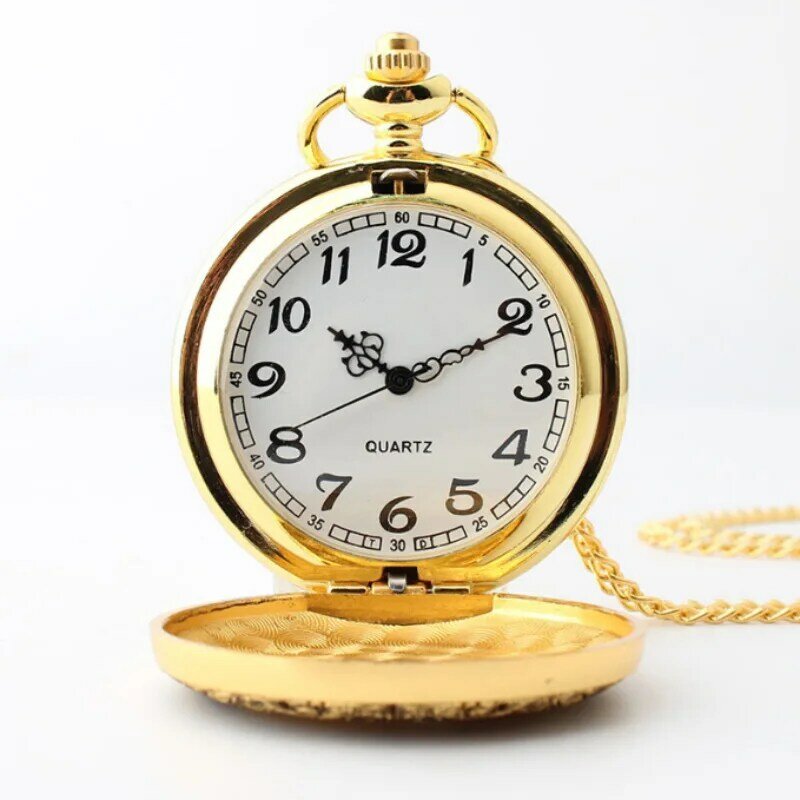 창의적인 레트로 포켓 시계 스팀펑크 독특한 골동품 구리 쿼츠 시계, 할로윈 맞춤형 영화 만화 제품 선물