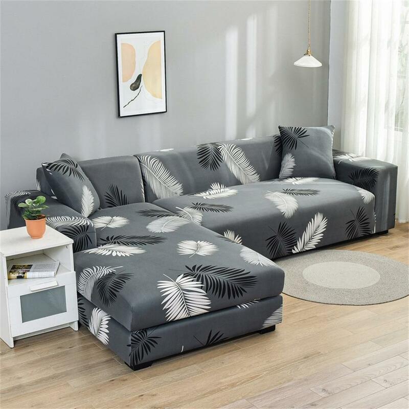 Elastic Sofa Covers Stretch Printed Sofa Slipcover for Living Room L Shape  Sofa Chair Couch Cover Home Decortion 1/2/3/4-seater