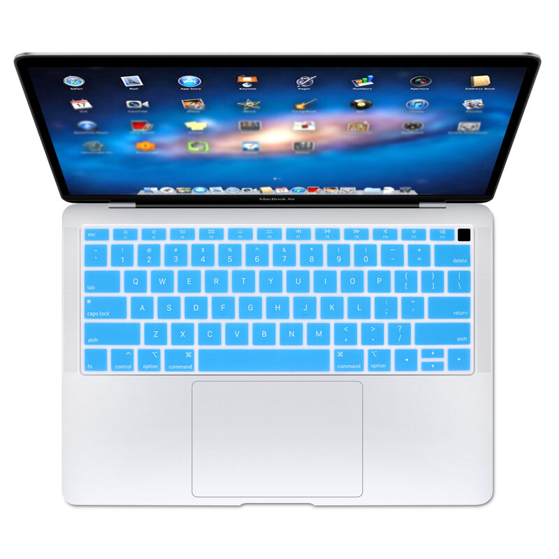 Cubierta de silicona para teclado de Macbook Pro 13, 2021, 2020, 2019, M1 Air 13, Protector de TPU, película adhesiva, UE, EE. UU., Enter