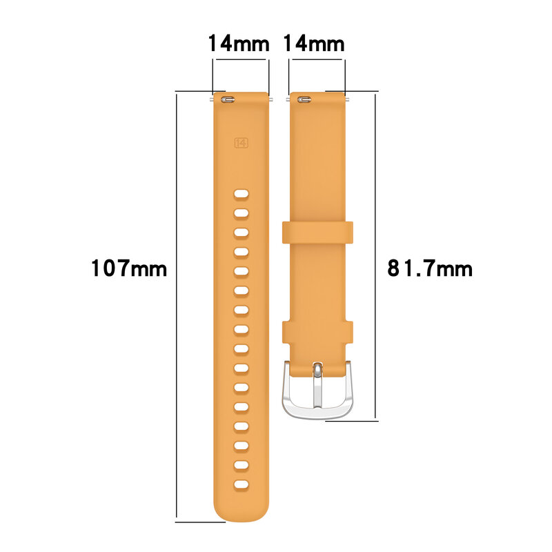 Ремешок силиконовый для Garmin Lily 2, мягкий официальный браслет для наручных часов, 14 мм, силиконовый браслет для Garmin Lily 2, аксессуары для ремешка 14 мм