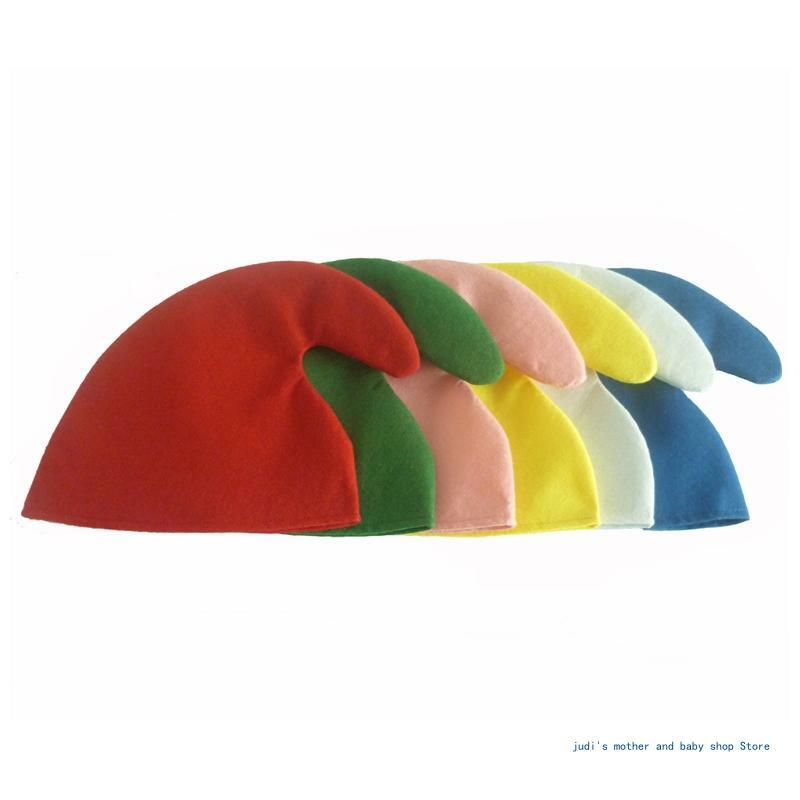 67JC Рождественские украшения Рождественские шапки Шляпы эльфов Разноцветные шапки Подарок для детей и взрослых