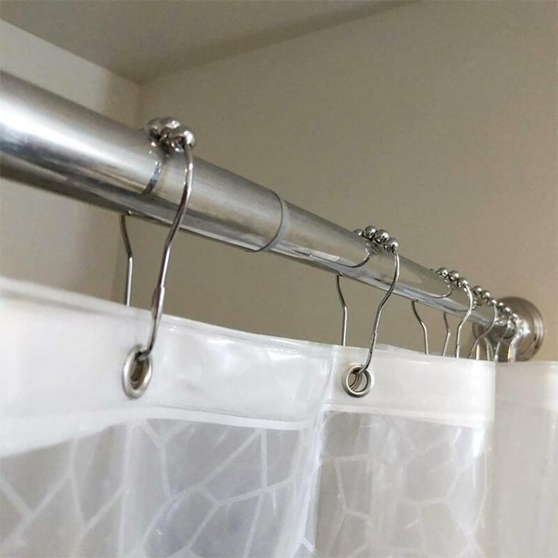 12Pcs Durable Shower Curtain Ring Minimalist Moisture-proof Shower Curtain Hook for Bathtub Shower Curtain Hook Ring