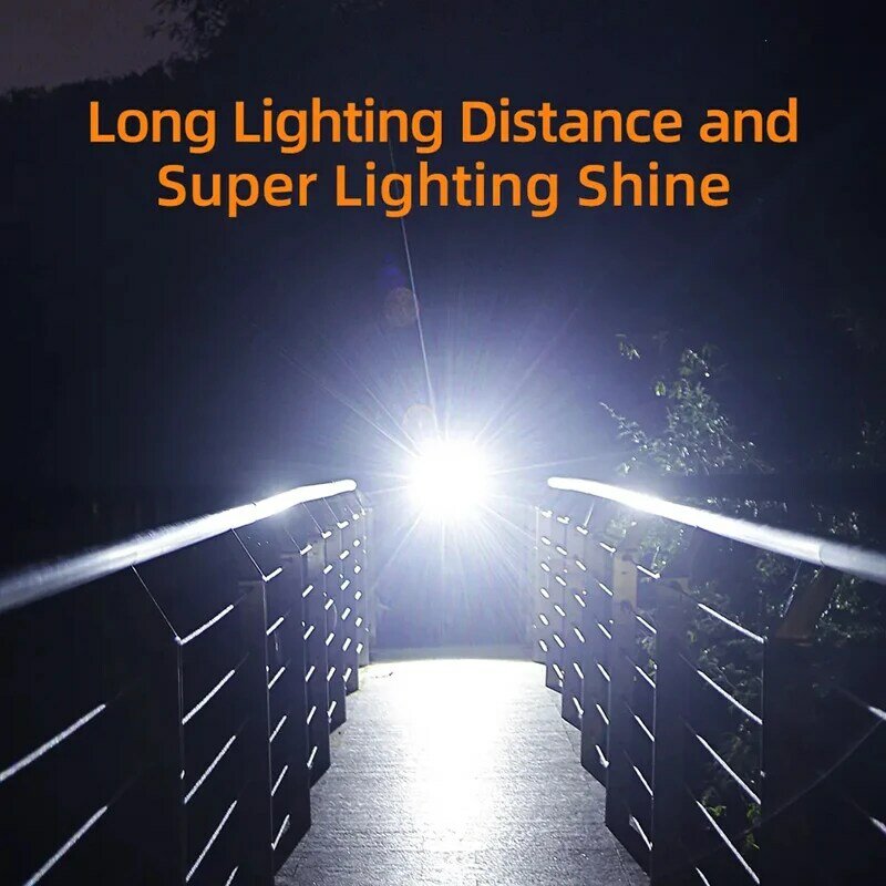 SUPERFIRE HL08 LED Headlight USB C Rechargeable Zoomable Waterproof 1900LM Headlight 90CRI Angle Head light Front Fishing Light