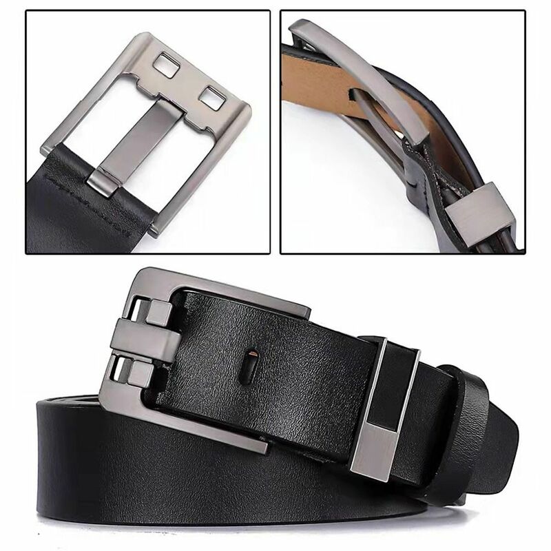 All-match Vintage Casual Genuine Leather Belt Pants Bands Pin Buckle Waistband Men Belts