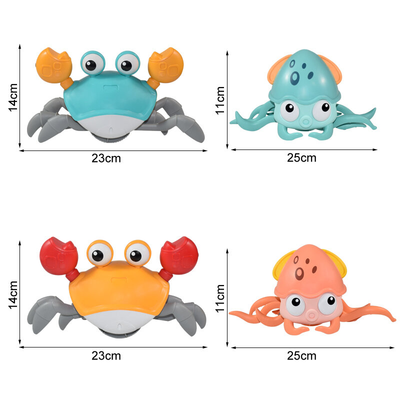 Infantil rastejando brinquedos engraçado indução escapar caranguejo octopus bebê criança luz acima brinquedo educacional eletrônico brinquedo em movimento