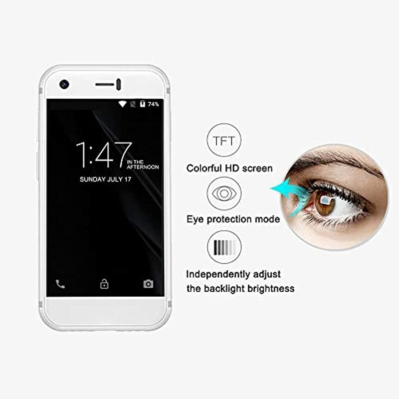 Soja 7S Mini Android Smartphone 2Gb Ram 16Gb Rom 2.54 Inch Hd Scherm Quad Core 5.0mp Camera Dual Sim Ultra Dunne Mobiele Telefoon