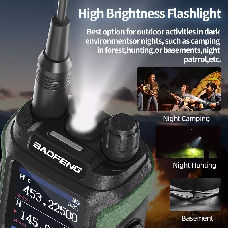 Baofeng-UV-21 pro v2ワイヤレストランシーバー、コピー周波数、999ch、トライバンド、防水、長距離、type-c、uv 5rハムラジオ、2個