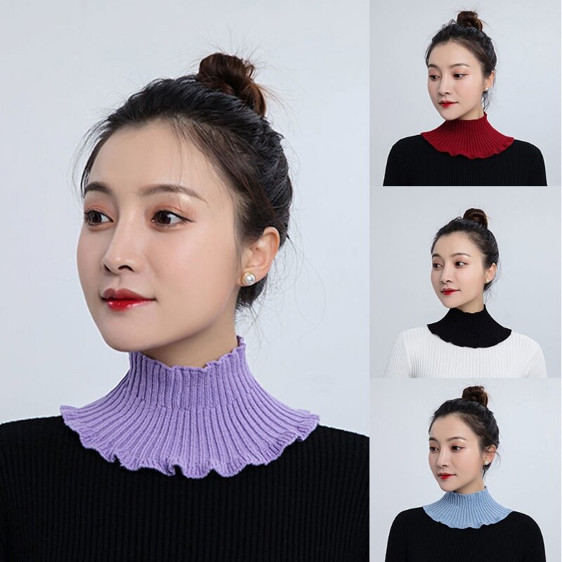 Half Top Mock Sweater Blouse Neck Cover Multi Color Size Thermal Windproof