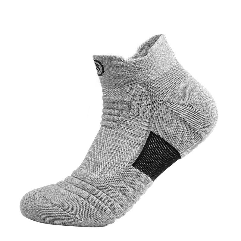 Meias esportivas de corrida respirável masculina, umidade Wicking, Meias atléticas sem costura, Desodorante longo suor curto, Toalha Sox