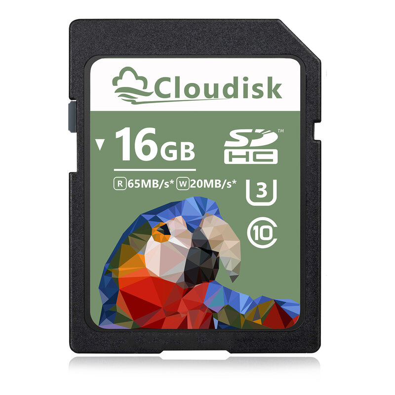 Clouddisk 카메라용 SD 플래시 메모리 카드, SDXC UHS-I 카드, C10 U3 V30, 4K UHD, 4GB, 8GB, 16GB, 32GB, 64GB, 128GB