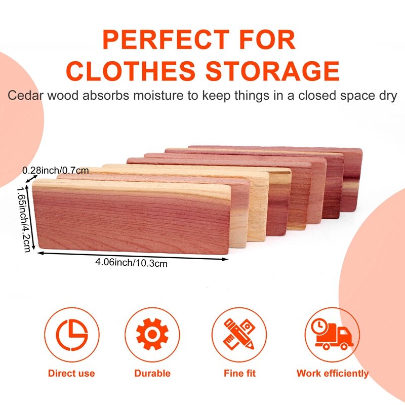 16 Pack Cedar Blocks For Closet,Red Cedar Blocks For Storage, Aromatic Cedar Blocks For Closet And Drawer