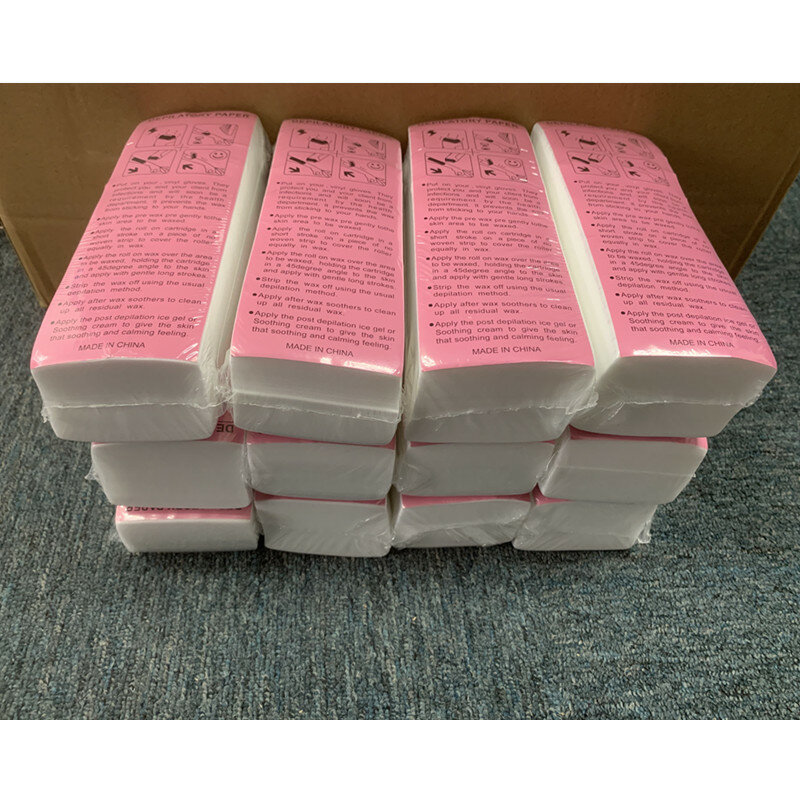 High Quality 500/1000/2000PCS Nonwoven Body Cloth Hair Remove Wax Paper Rolls Hair Removal Epilator Wax Strip Paper Wholesale 2#
