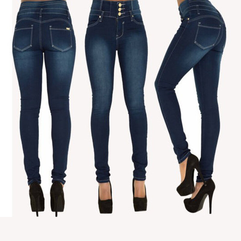 Женские универсальные узкие джинсы с завышенной талией, облегающие узкие брюки-карандаш с маленькими штанинами для весны и осени