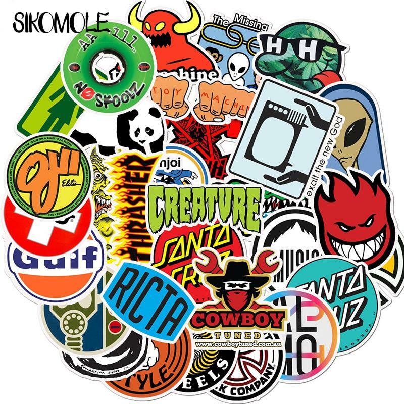 10/30/50PCS Skateboard Fashion Brand Logo Sticker DIY Toys Luggage Car Guaitar Skateboard Phone Laptop Bicycle Decal Stickers F5