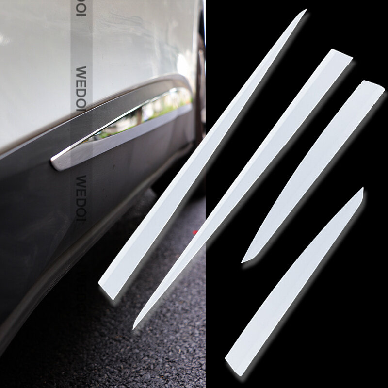 Car Door Body Side Protector Trim Cover Strips Decoration 4pcs/set Anti Scratch Sticker  for Volkswagen VW ID4 CROZZ Accessories