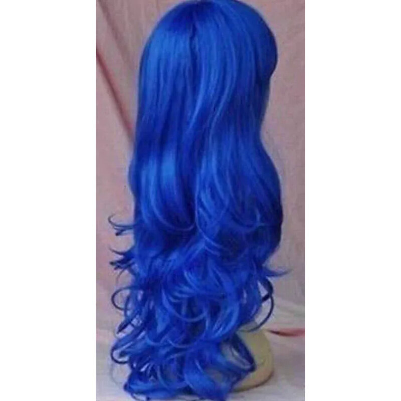 Parrucca nuova parrucca lunga blu resistente al calore