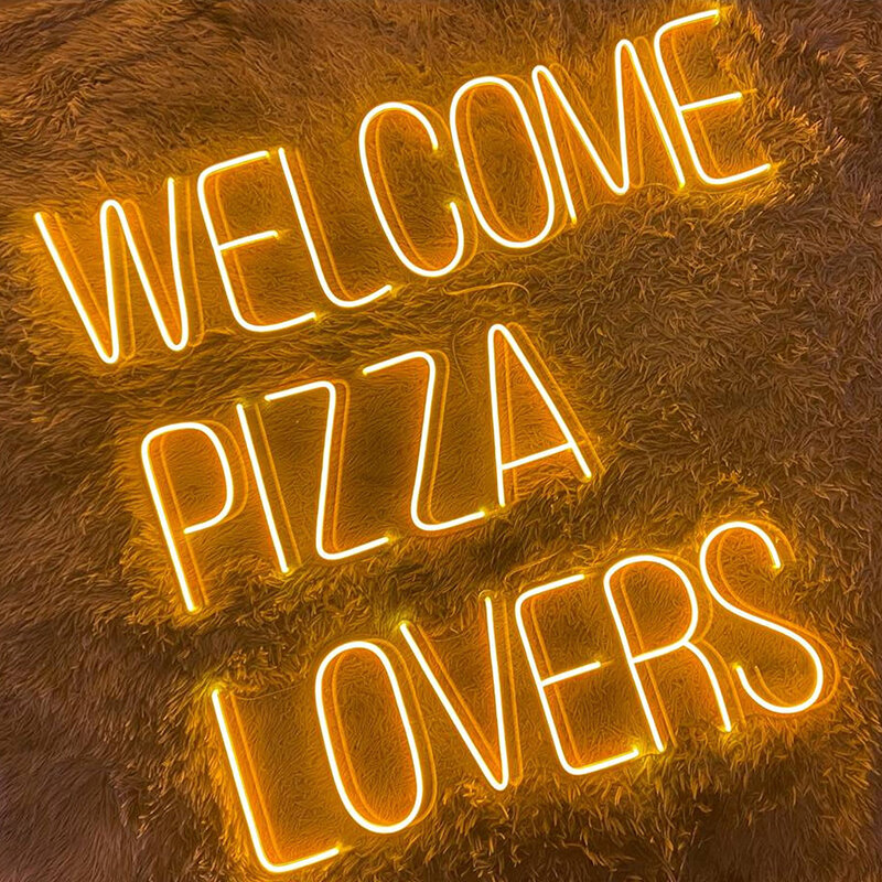 Witamy miłośnika pizzy Neon sklepowych pizzy Neon Led Logo restauracji z lat Neon wystrój pokoju spersonalizowane lampa neonowa