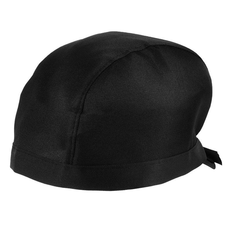 Turban couvre-chef style chef, chapeau de cuisine, chapeau tête de mort, ruban