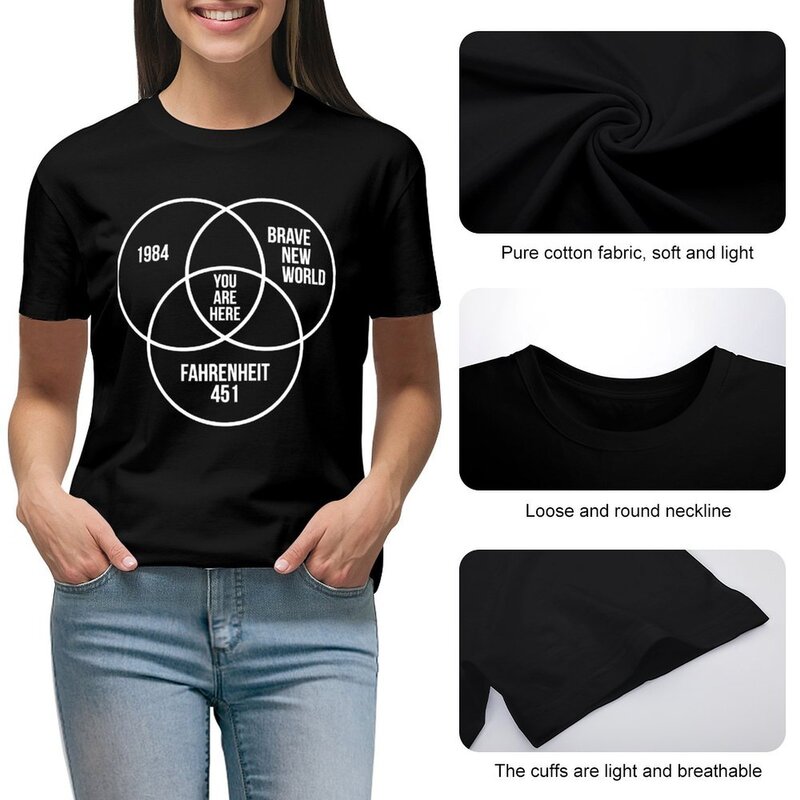 1984 odważny spisek dla fanów t-shirt letni top estetyczne ubrania hipisowskie plus rozmiar t-shirty dla kobiet luźny krój