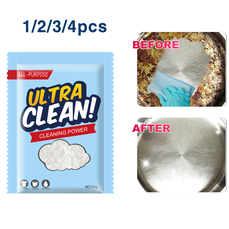 4pcs Grease Away Powder Cleaner Powerful Cleaners Home Kitchern Sink Detergent Sodium Bicarbonate Grease Away Powder Cleaning