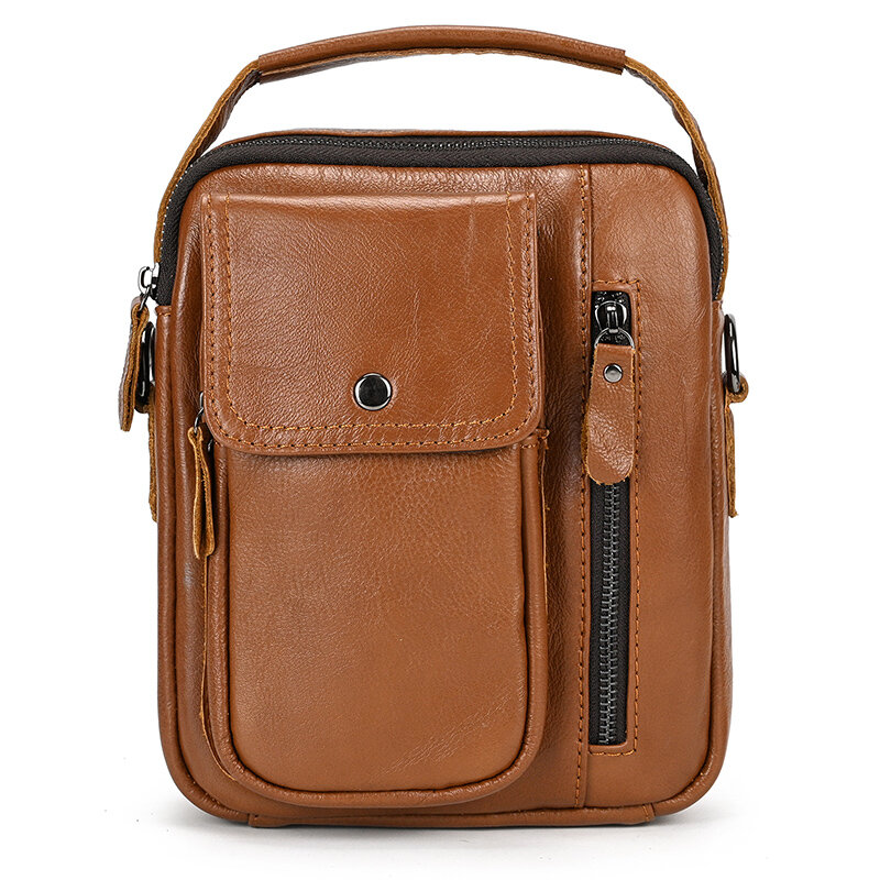 حقيبة كروس من الجلد الطبيعي للرجال ، حقيبة كروس صغيرة للرجال ، حقائب كتف للرجال ، حقيبة هاتف ، هدية عصرية