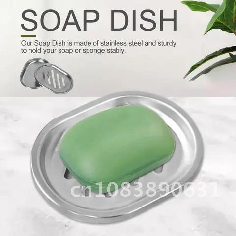 Steel Soap Box Soap Tray Double Layer Soap Holder Metal Soap Drain Bathroom Kitchen Accessories Stainless