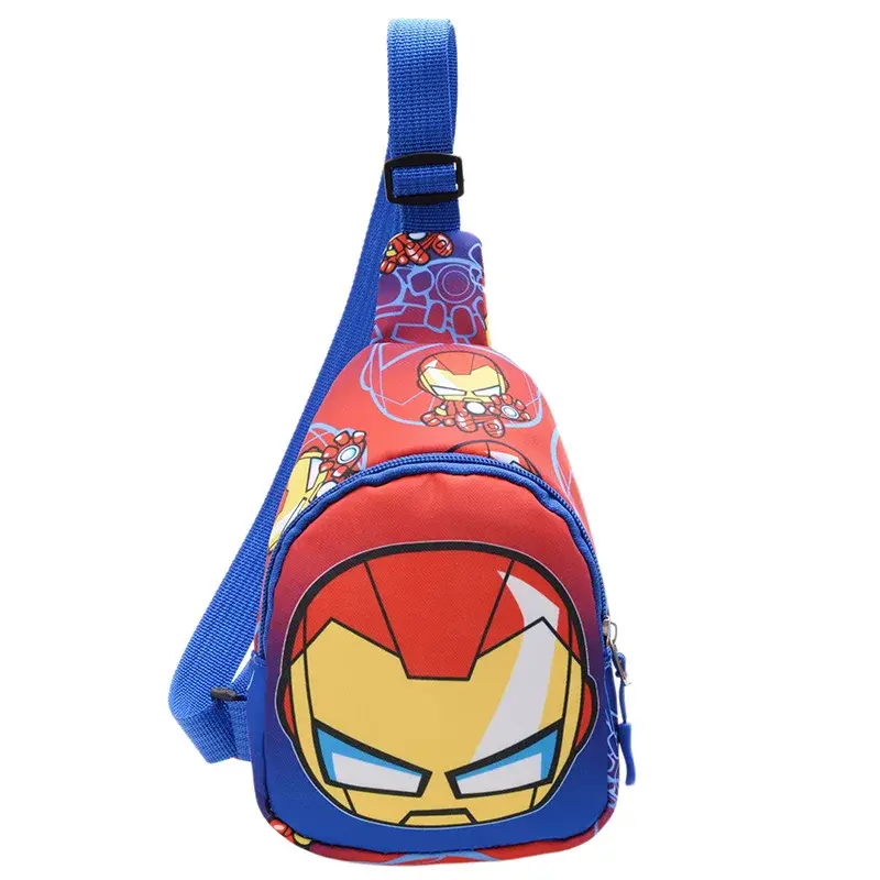 Disney-Marvel Cartoon Bolsas de Ombro para Crianças, Anime Homem-Aranha Frozen 2, Alta Capacidade, Bolsa Unisex de Peito, Messenger Bag, Kids Gifts