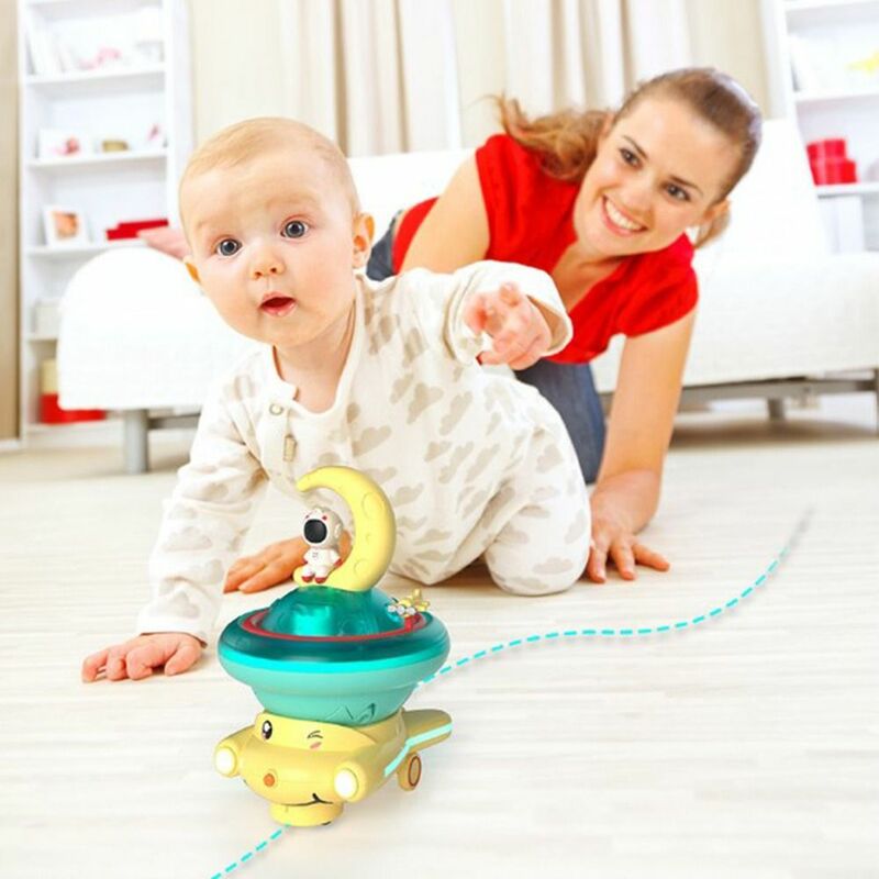 Zabawki do kąpieli dla niemowląt obrotowa automatyczna księżyc LED w sprayu do kąpieli wodnej zabawka wczesna edukacja dźwięk i światło przestrzeń strumień wody pod ciśnieniem zabawki tryskające