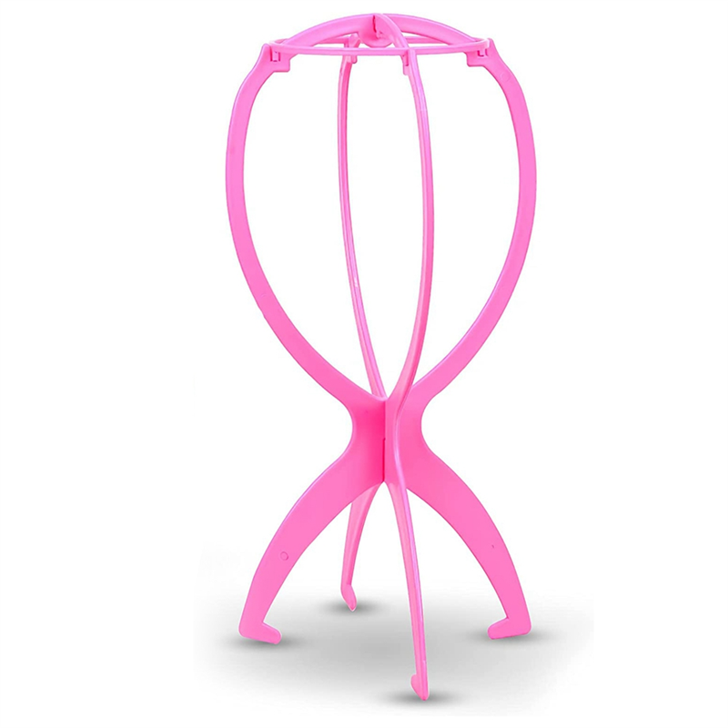 Toupee and Wig Stand, Durable Wig Holder Stands for Displaying Wigs Toupee Exhibitions (Pink)