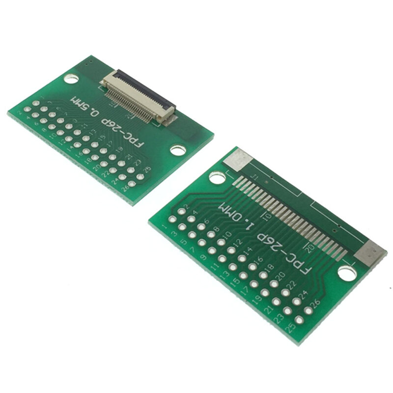 FPC/FFC 26P Flexible Kabel Adapter Board doppelseitige 0,5mm Zu 2,54mm Gerade Gebogene Nadel