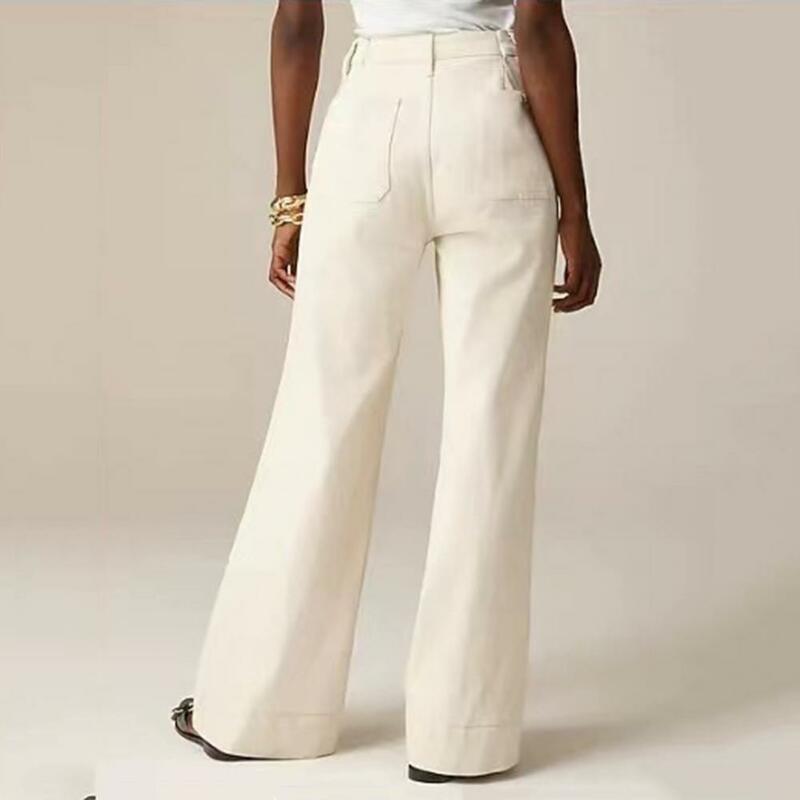 Свободные джинсы, стильные женские рваные джинсовые брюки с высокой талией и широкими штанинами для поездок, покупок, свиданий, женские джинсы