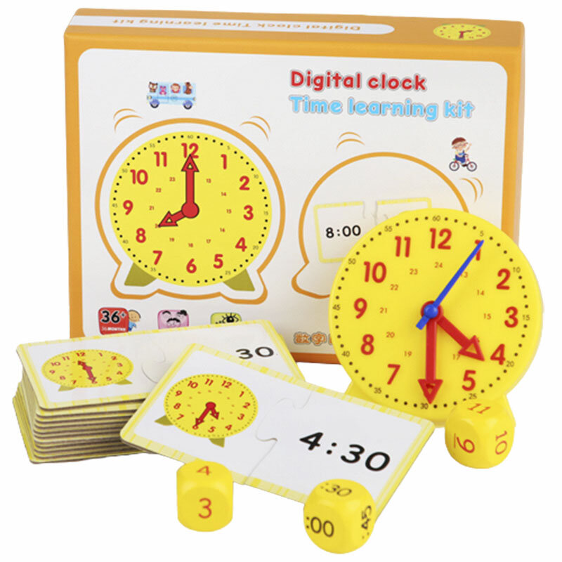 Kinder Montessori Uhr Pädagogisches Spielzeug Stunde Minute Sekunde Erkenntnis Passenden Puzzle Spielzeug Kinder Früh Vorschul Lehrmittel