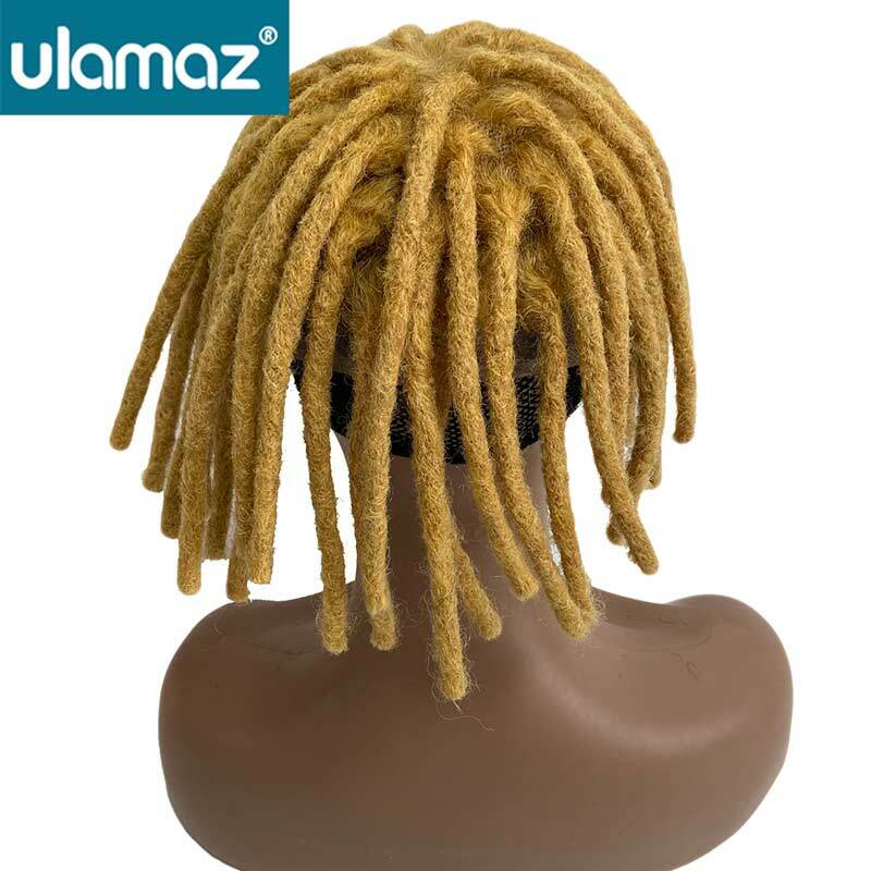 Dreadlocks Wig Man Full Lace Toupee 8" Braided Wig Pure Color Male Hair Prosthesis Afro Hair Hairpiece Wig For Men And Women